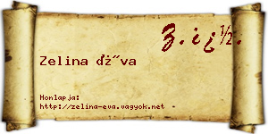 Zelina Éva névjegykártya